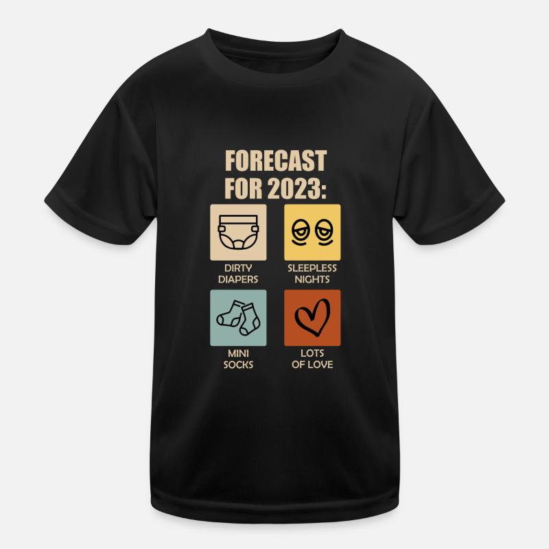 Werdende Eltern 2023 Vorhersage 2023 Kinder Funktions-T-Shirt