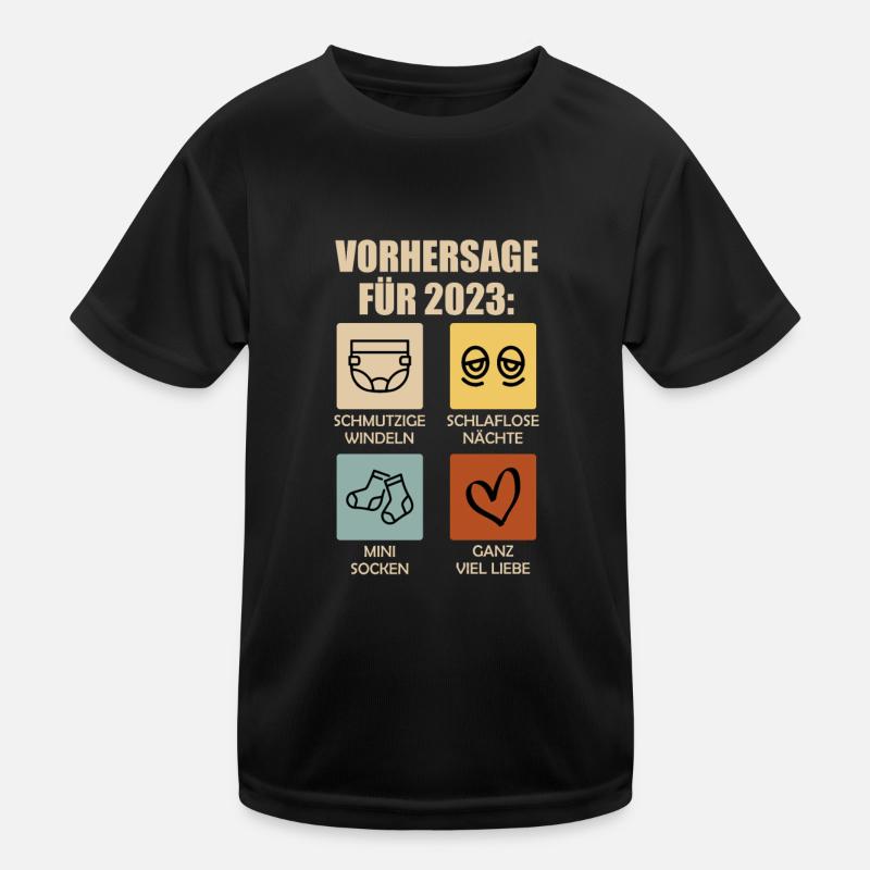 Werdende Eltern 2023 Vorhersage 2023 Kinder Funktions-T-Shirt