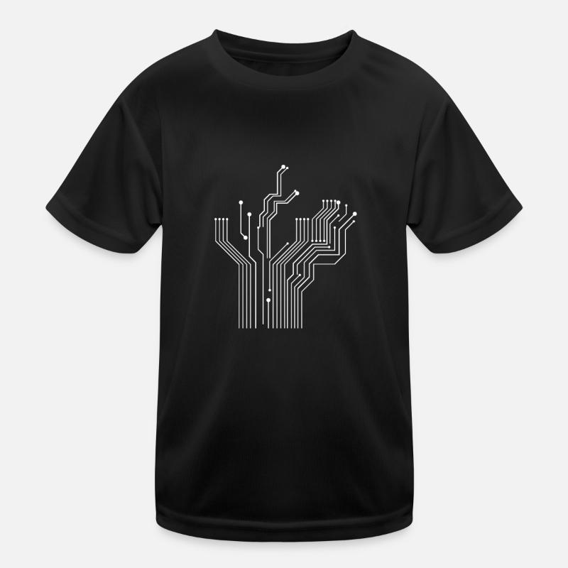 Carte de circuit imprimé avec conception d’ordinateur CPU T-shirt sport Enfant