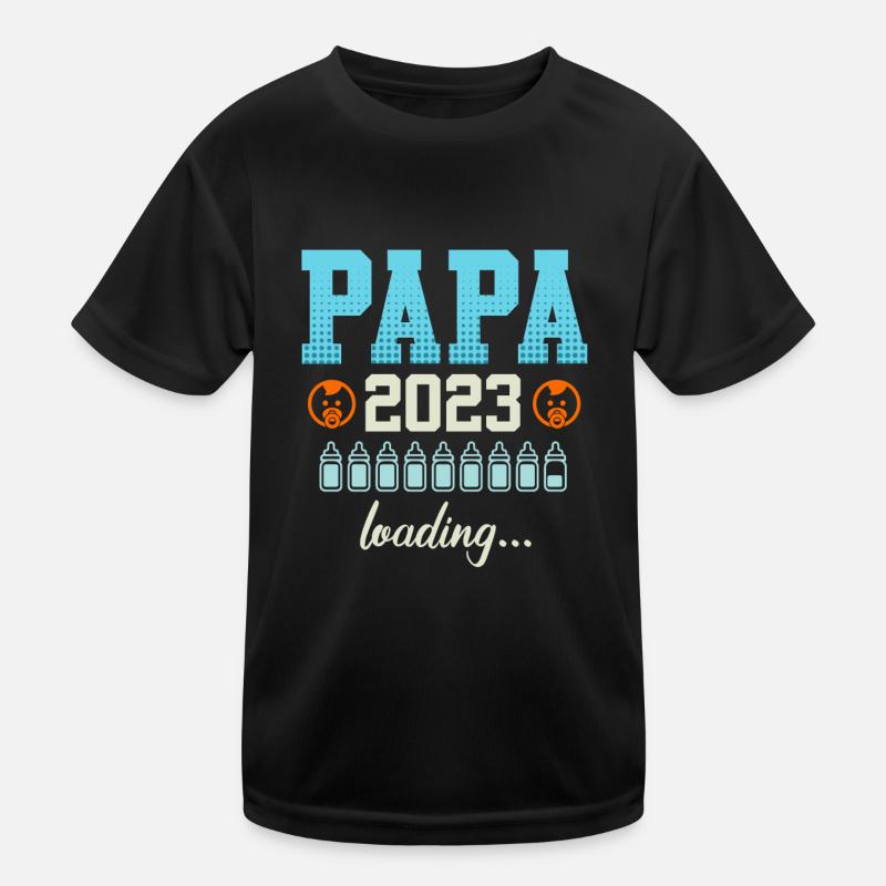 Papa 2023 loading Dad-to-be Father 2023 Kids Functional T-Shirt