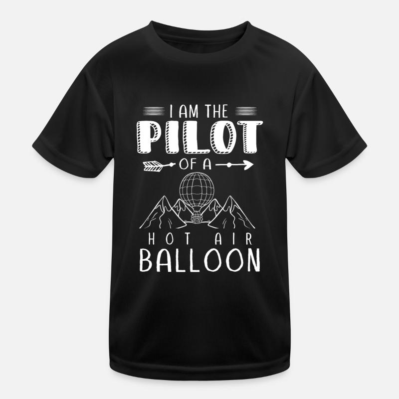 Heißluftballon, Fliegen Eines Heißluftballons Kinder Funktions-T-Shirt