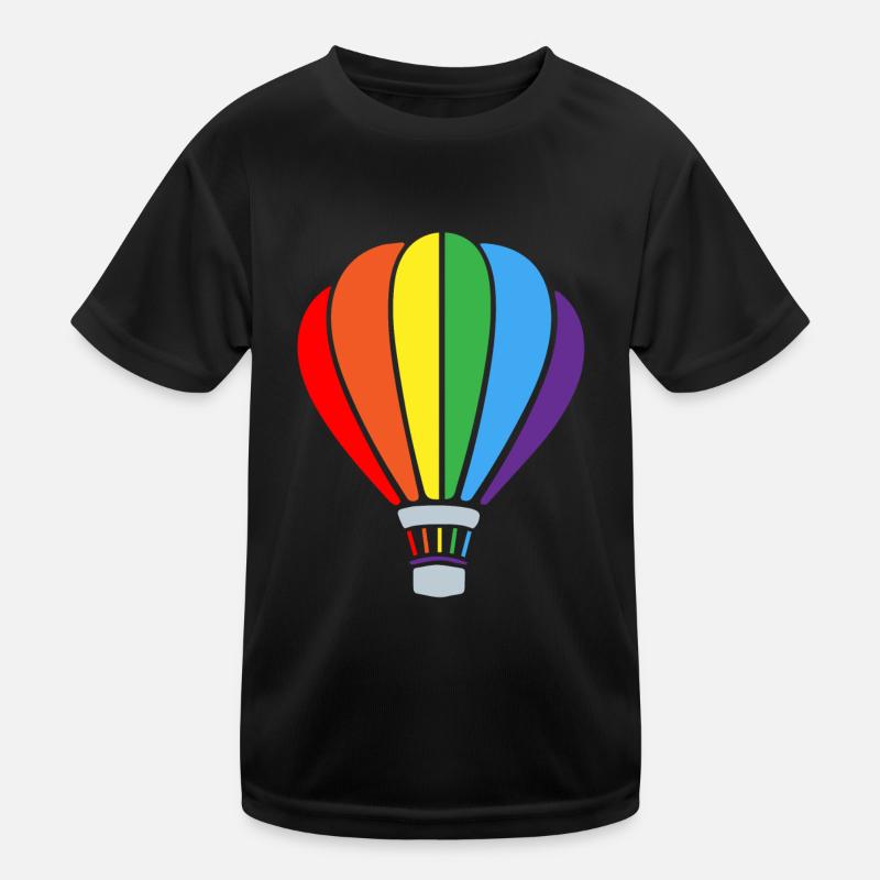 Heißluftballon, Fliegen Eines Heißluftballons Kinder Funktions-T-Shirt