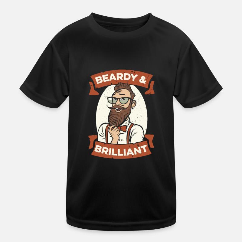 Full Beard BeardEd BeardEd Hipster Man Kids Functional T-Shirt
