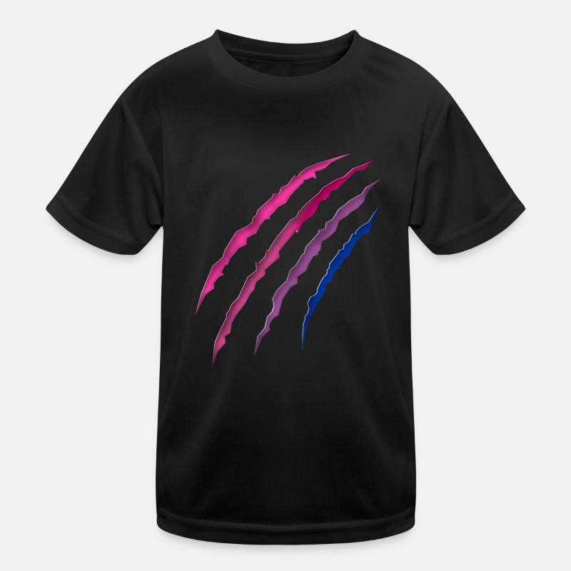 Bisexuel Bi Pride Flag Scratch T-shirt sport Enfant