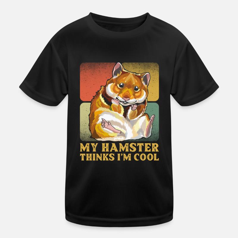My Hamster Thinks I'm Cool Hamster Dad Kinder Funktions-T-Shirt
