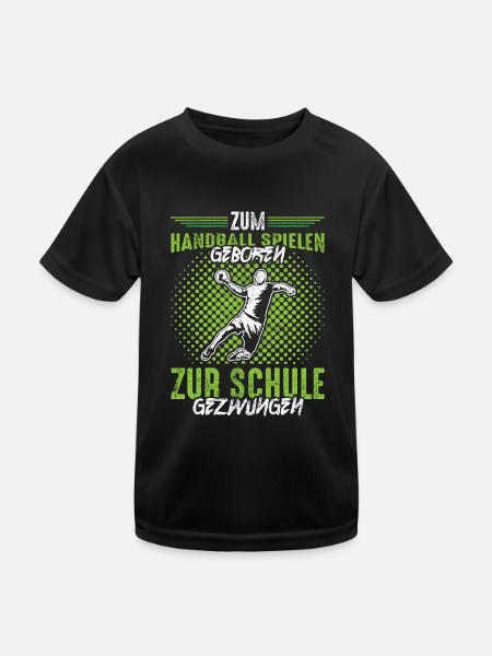Handball | Handballer Handballspieler - Kinder Funktions-T-Shirt - Schwarz - Vorne
