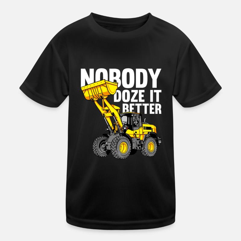 Bulldozer Planierraupe Kinder Funktions-T-Shirt