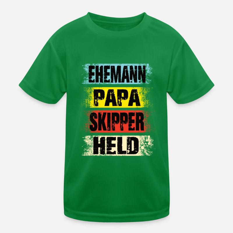 Ehemann Papa Skipper Held Kinder Funktions-T-Shirt
