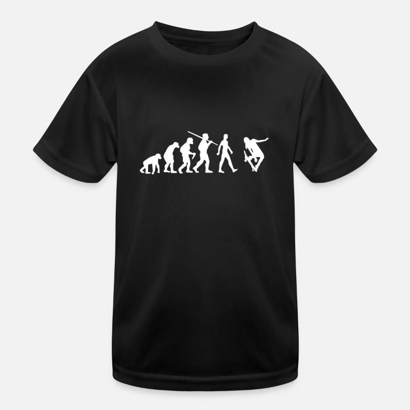 Skater Evolution Skateboard Kids Functional T-Shirt