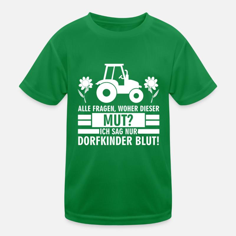 Dorfkinder Dorf Traktor Landkinder Kinder Funktions-T-Shirt