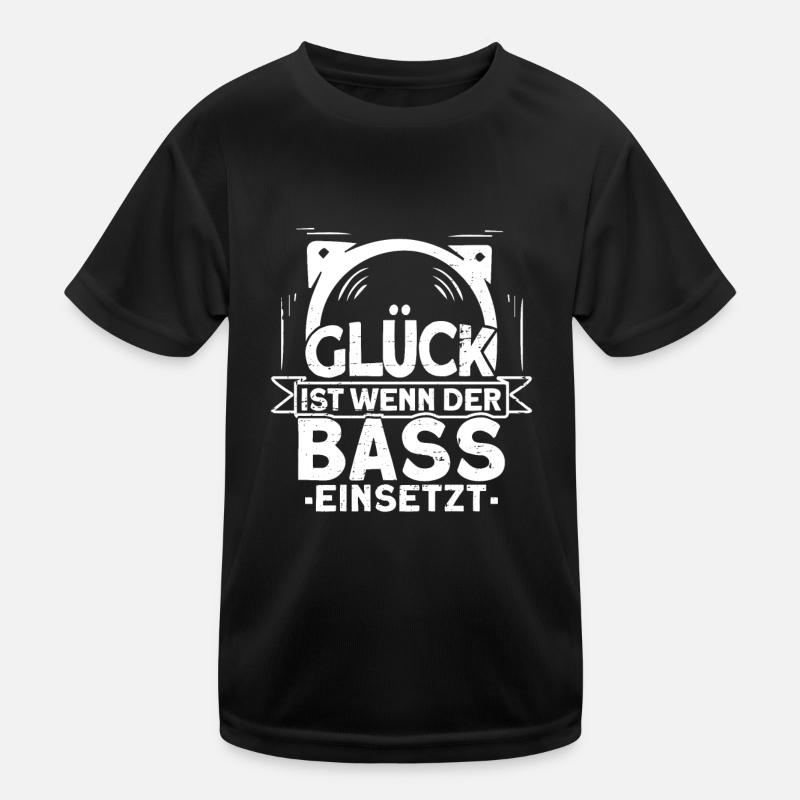 Techno - Kinder Funktions-T-Shirt - Schwarz