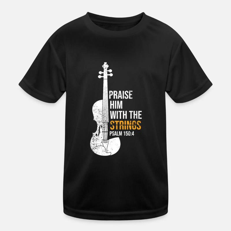 Praise Him With Strings - Violon T-shirt sport Enfant