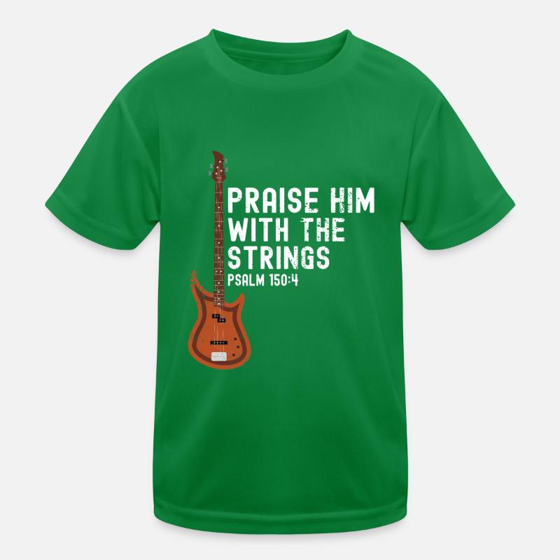 Praise Him with String - Electric Guitar Kids Functional T-Shirt