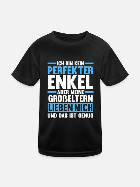 Enkel - Kinder Funktions-T-Shirt - Schwarz - Vorne