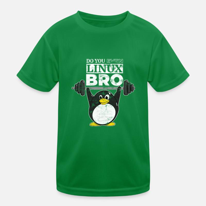 Do You Even Linux Bro Linux Pinguin hebt Gewichte Kinder Funktions-T-Shirt