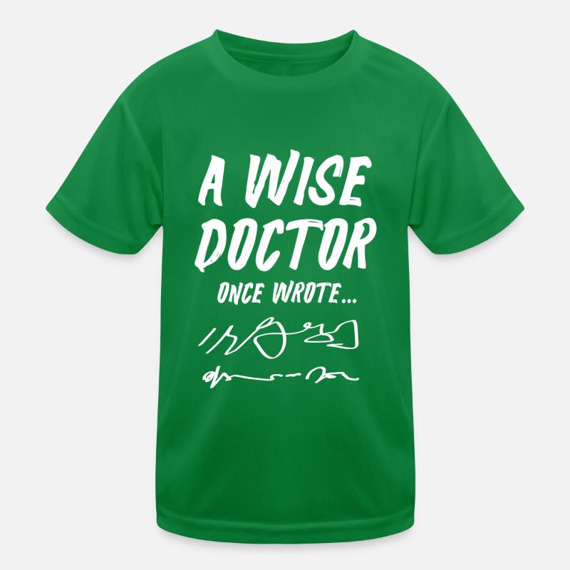 Wise Doctor, Dr. Illegible Notes Kids Functional T-Shirt