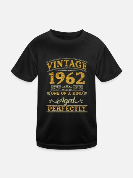 Millésime 1962 unique en son genre - T-shirt sport Enfant - noir - Devant