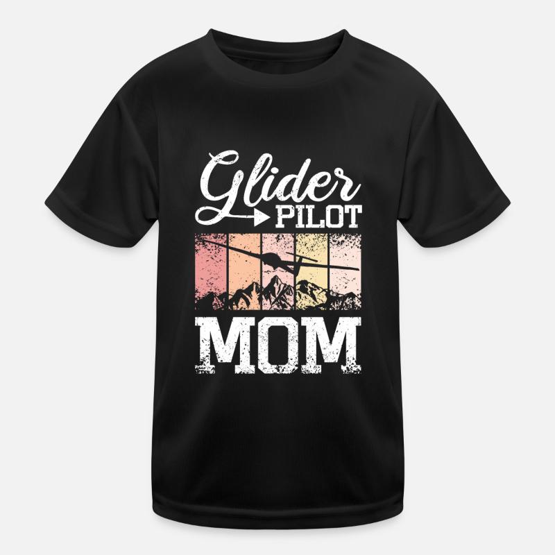 Glider Pilot Mom Kids Functional T-Shirt
