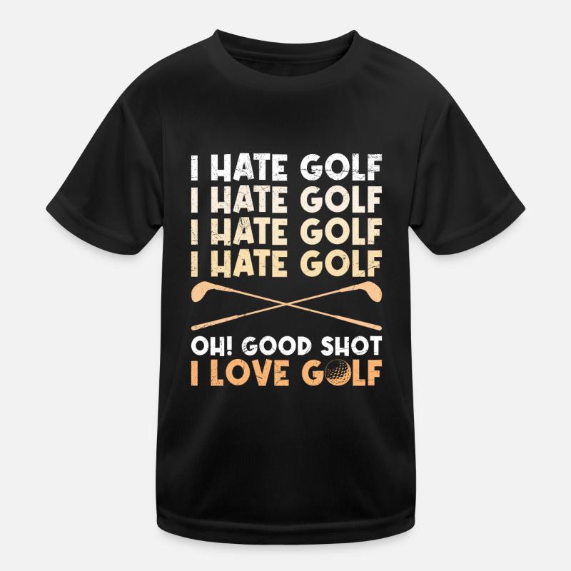 Lustiger Golf Spruch Ich hasse Golf ich liebe Golf Kinder Funktions-T-Shirt