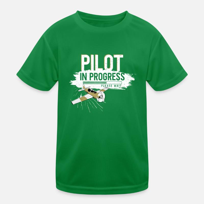 Airplane Pilot Future Pilot Kinder Funktions-T-Shirt