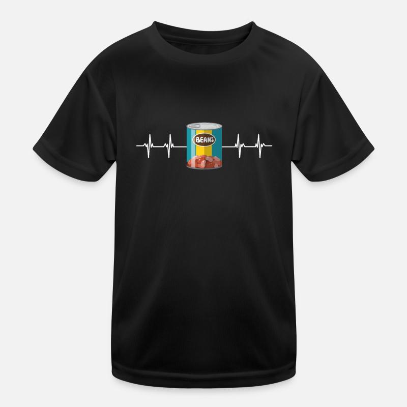 Haricots au lard Haricots en conserve et végétarien végétalien T-shirt sport Enfant