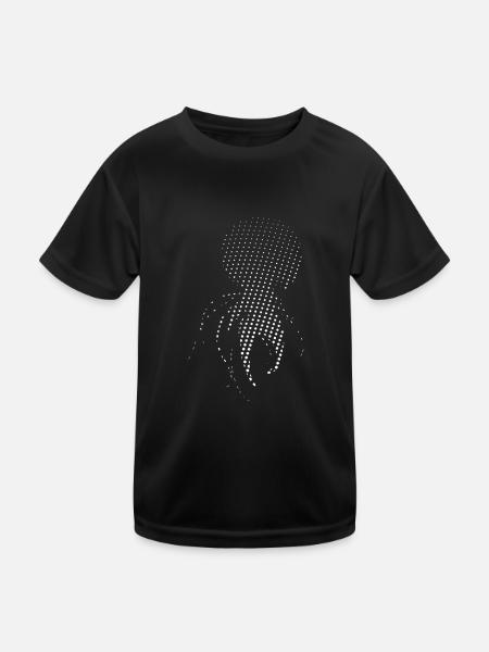 Méduse - T-shirt sport Enfant - noir - Devant