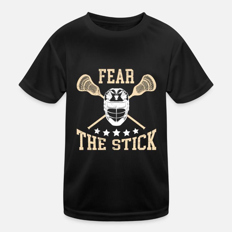 Fear the Lacrosse Stick Lacrosse Kinder Funktions-T-Shirt
