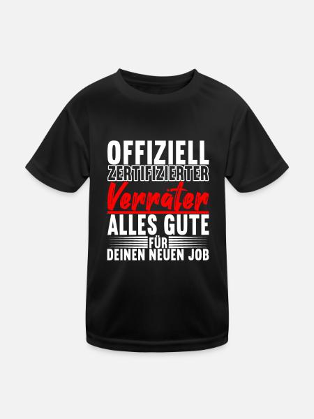 Abschiedsgeschenk Jobwechsel Kollege - Kinder Funktions-T-Shirt - Schwarz - Vorne