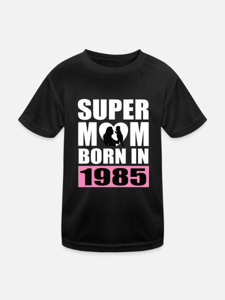 Mama Geburtstag Jahrgang geboren 1985 - Kinder Funktions-T-Shirt - Schwarz - Vorne