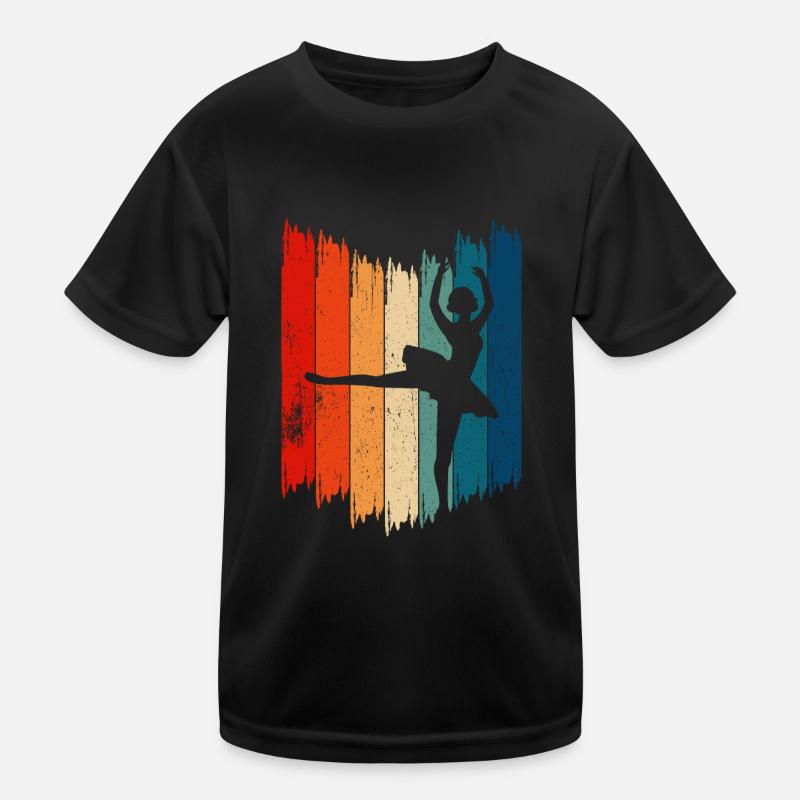 Ballet Dancer Retro Ballet Dancer - T-shirt sport Enfant - noir