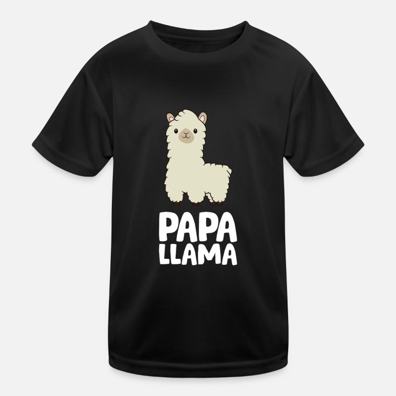 Daddy Llama Men Boys Llama Gift Papa Llama Kids Functional T-Shirt