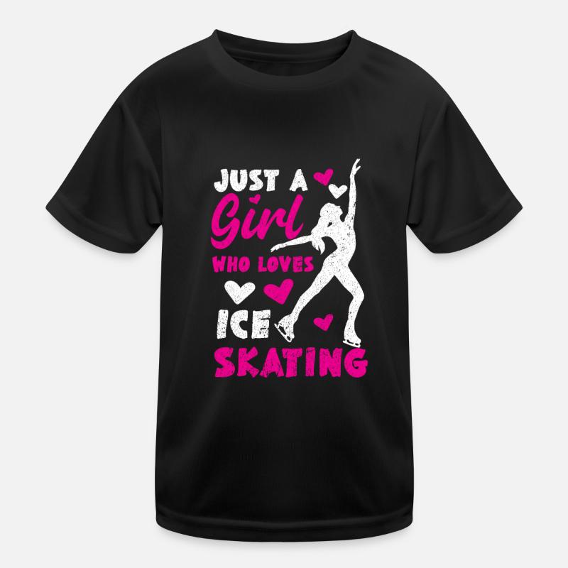 Ice Skating Figure Skating Skating Skating Kids Functional T-Shirt