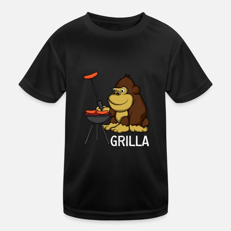 Grilla Wortin illustrator Gift Kinder Funktions-T-Shirt