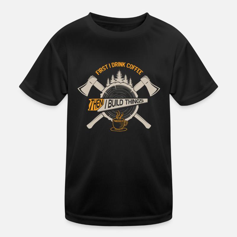 Ver à bois, charpentier, charpentier T-shirt sport Enfant
