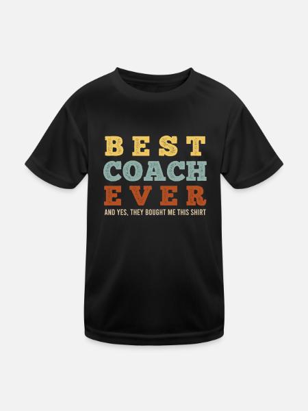 Lacrosse Coach Best Lacrosse Coach Ever - Kids Functional T-Shirt - black - Front