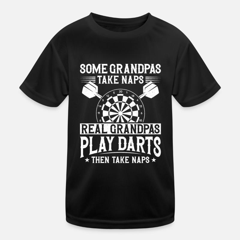 Darts Board Granddad Grandfather Kinder Funktions-T-Shirt