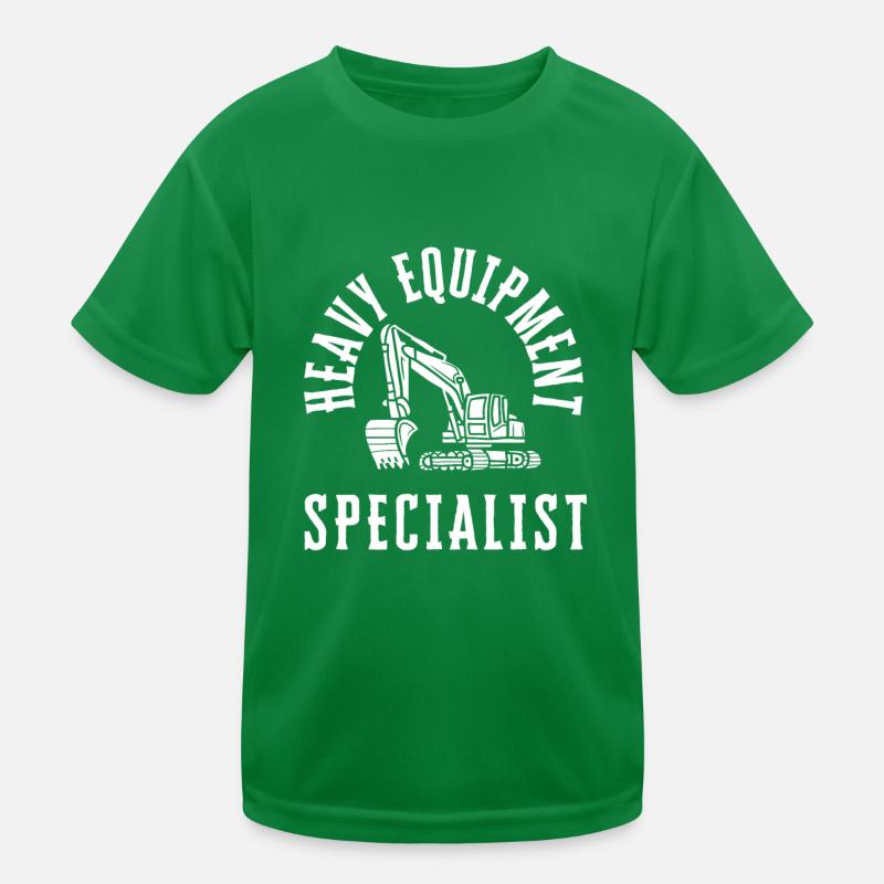 Backhoe Bulldozer And Heavy Equipment Operator Kids Functional T-Shirt