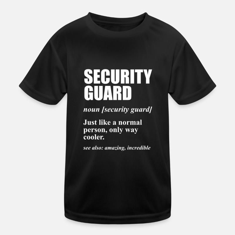 Security Wachmann Sicherheitsdienst Kinder Funktions-T-Shirt