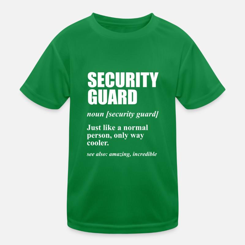 Security Security Guard Security Service Kids Functional T-Shirt