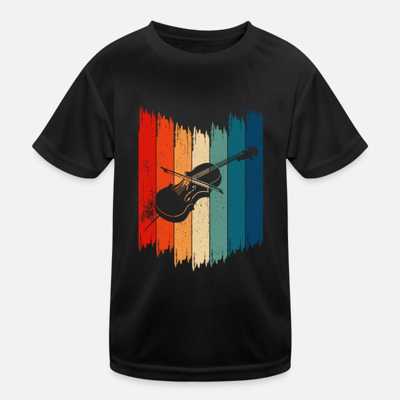 Violin Vintage Cello Retro Cello Kids Functional T-Shirt