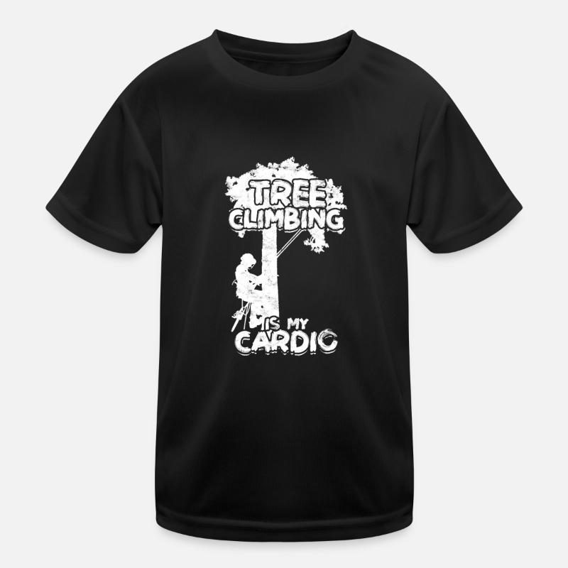 Baumklettern ist mein Cardio Logger Baumkletterer - Kinder Funktions-T-Shirt