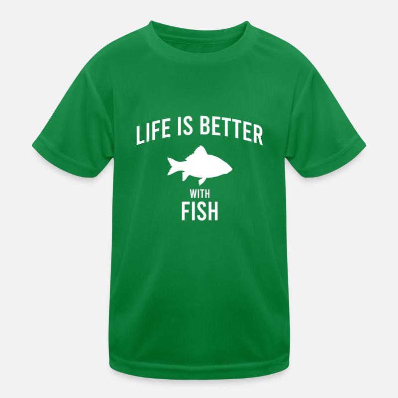 Fisch Spruch Kinder Funktions-T-Shirt