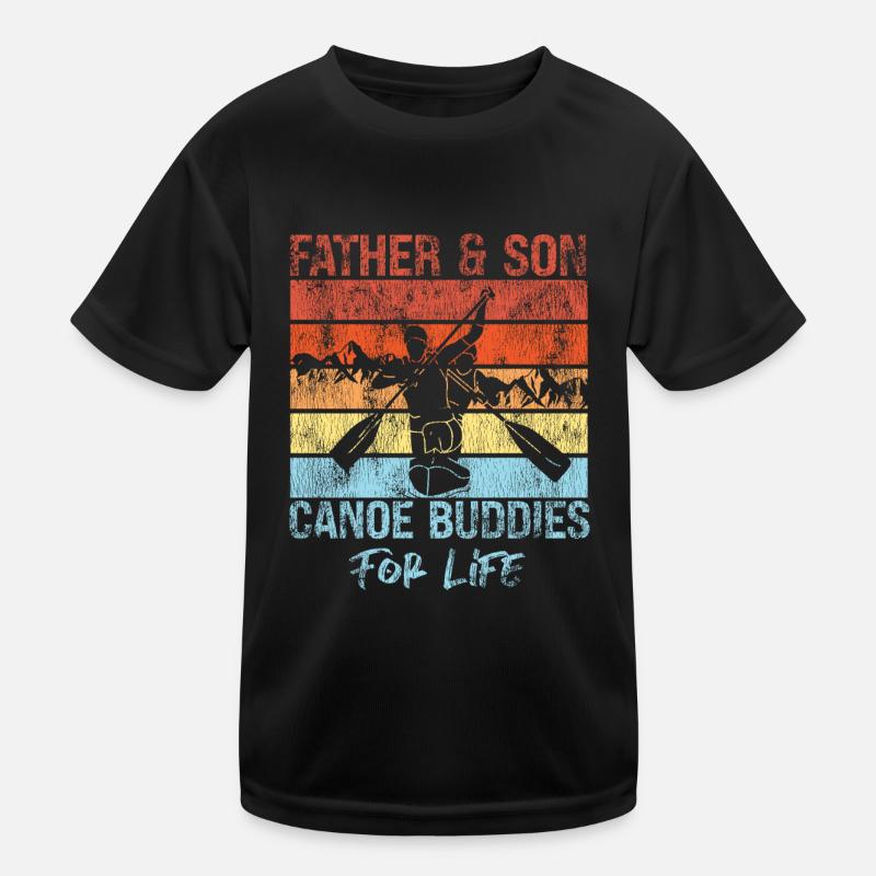 Sprint Canoe Canoeing Son Father Kinder Funktions-T-Shirt