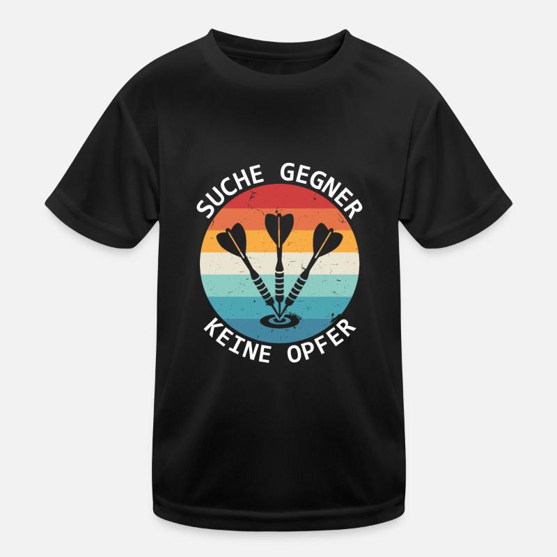 Joueur de fléchettes Recherche d’adversaires Pas de victimes Fléchettes T-shirt sport Enfant