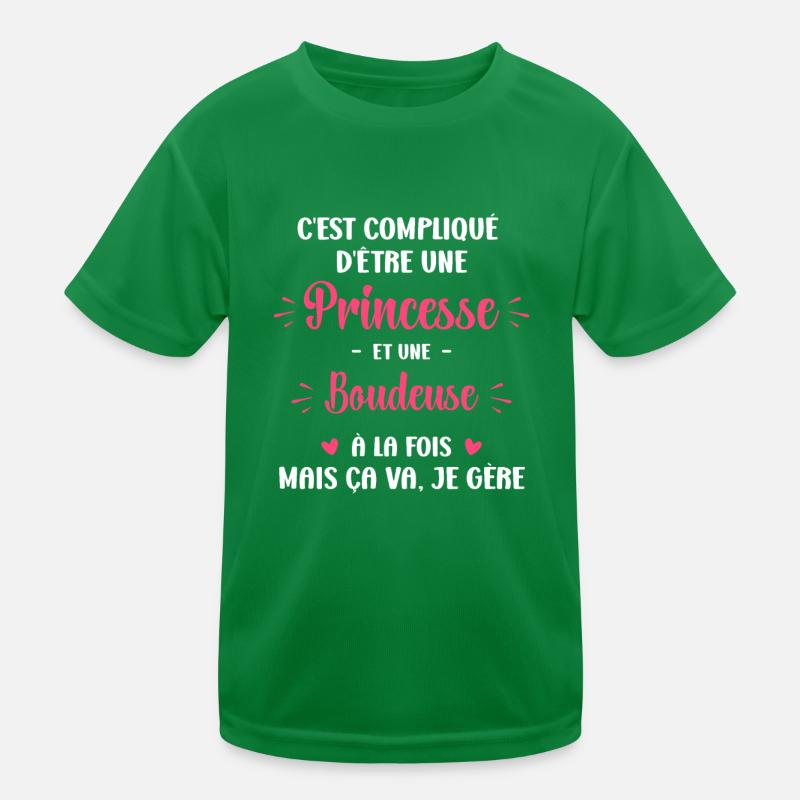 C est compliqué princesse et boudeuse T-shirt sport Enfant