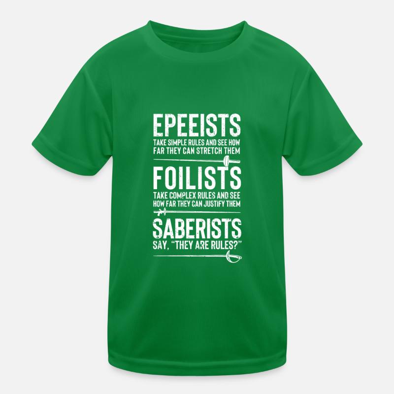 Degenfechter Florettfechter Säbelfechter Fechten Kinder Funktions-T-Shirt