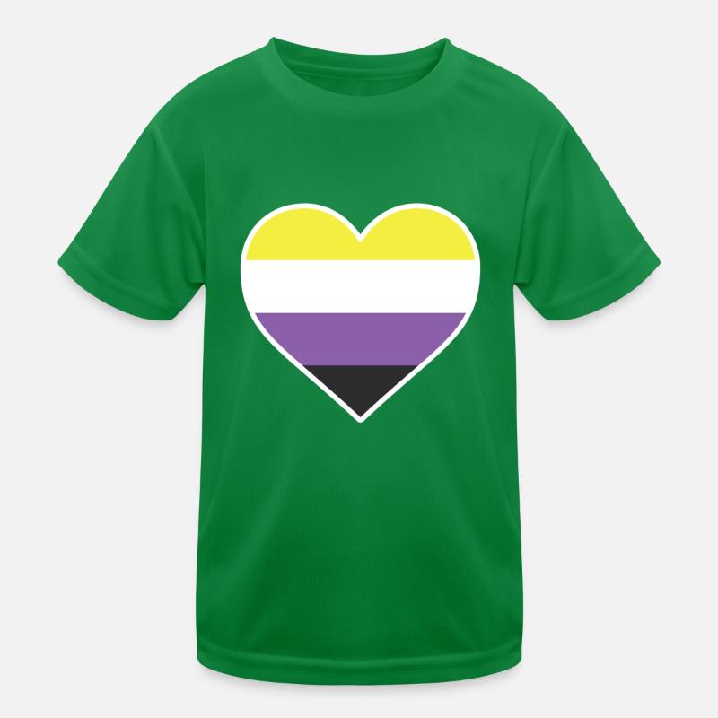 LGBT-Herz - LGBTQIA Non Binary Kinder Funktions-T-Shirt