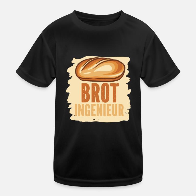 Bäcker Backen Konditor - Kinder Funktions-T-Shirt - Schwarz