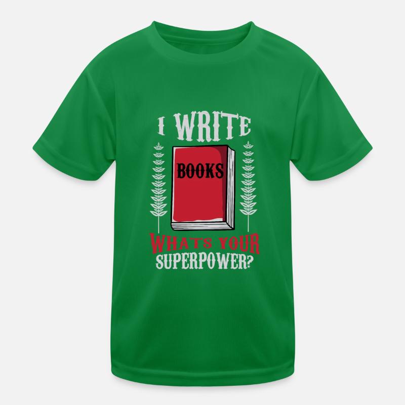 Author Writing a book Writing Novel Copywriter Kids Functional T-Shirt