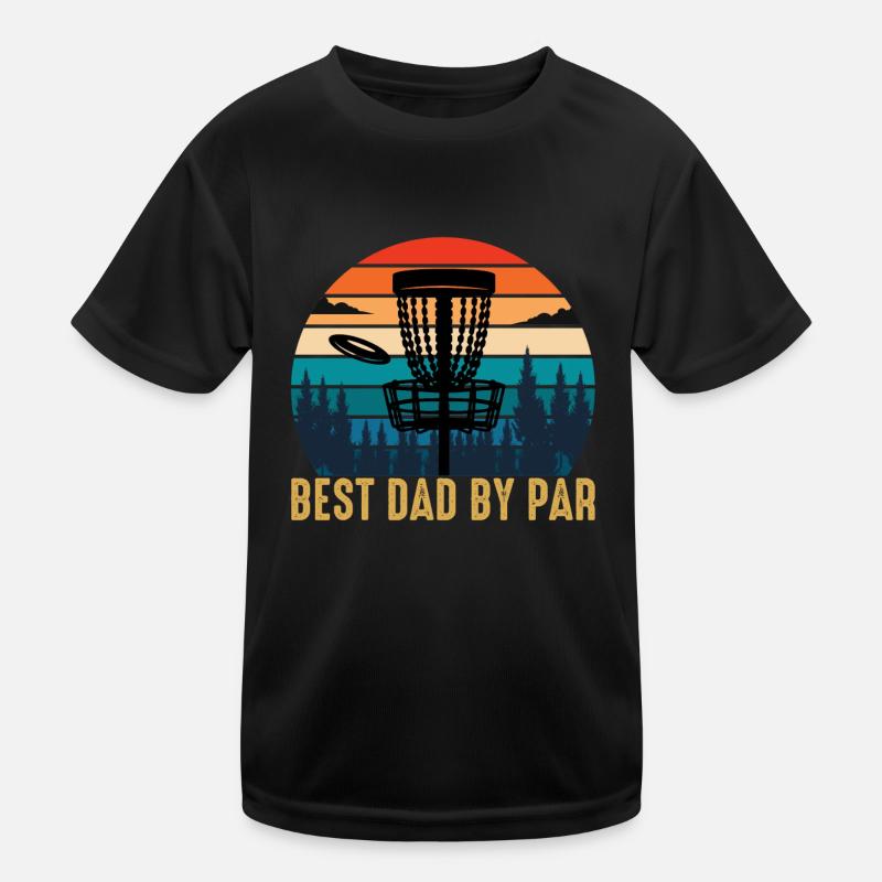 Best Dad By Par Disc Golf Vintage Kids Functional T-Shirt
